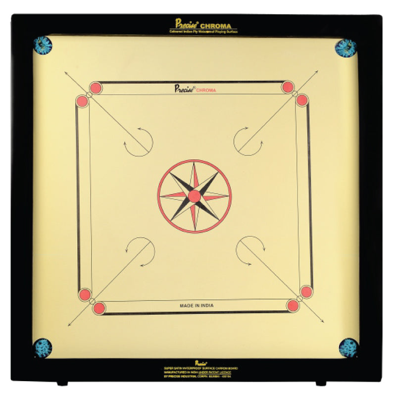 Professional 8mm Indian Ply Carrom Board for Amateurs - Precision Chroma Coating - Perfect for Family Game Nights & Competitive Play