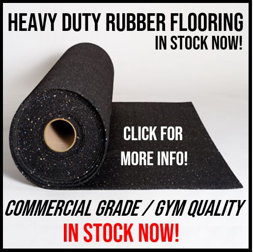Durable Heavy Duty Rubber Flooring Rolls for Gym Mats - High Density, Shock Absorbent, Non-Slip - Perfect for Home Gyms, Commercial Fitness Centers & Play Areas (In Stock)
