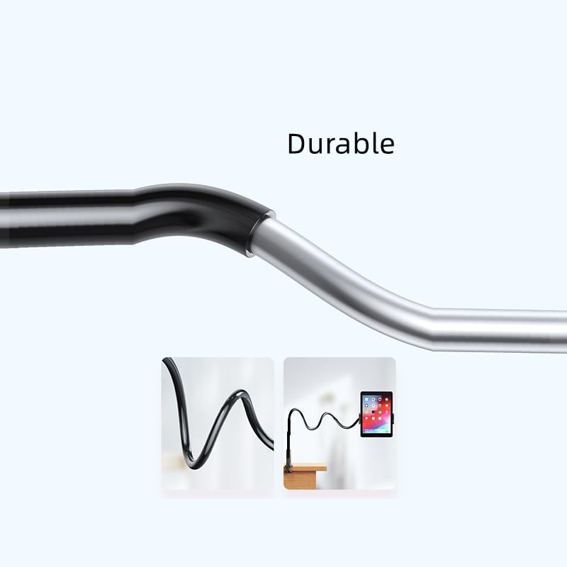 360° Rotatable Adjustable Tablet Stand Holder for Bed - Flexible Gooseneck Mount Compatible with iPad Pro/Air/Mini, Samsung Galaxy Tab, Nintendo Switch & Kindle (4.7