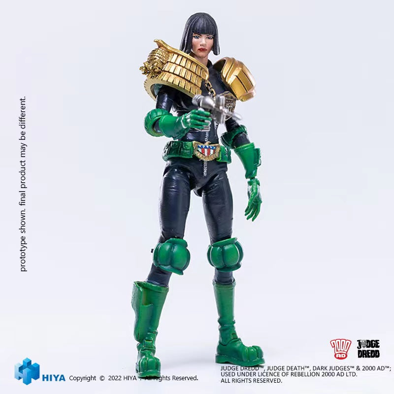1/18 Scale HIYA 4-Inch Action Figure - Exquisite Mini Series Judge Dredd & Judge Hersch Collectible Toy for Display & Action Play | Perfect for Comic Fans & Collectors