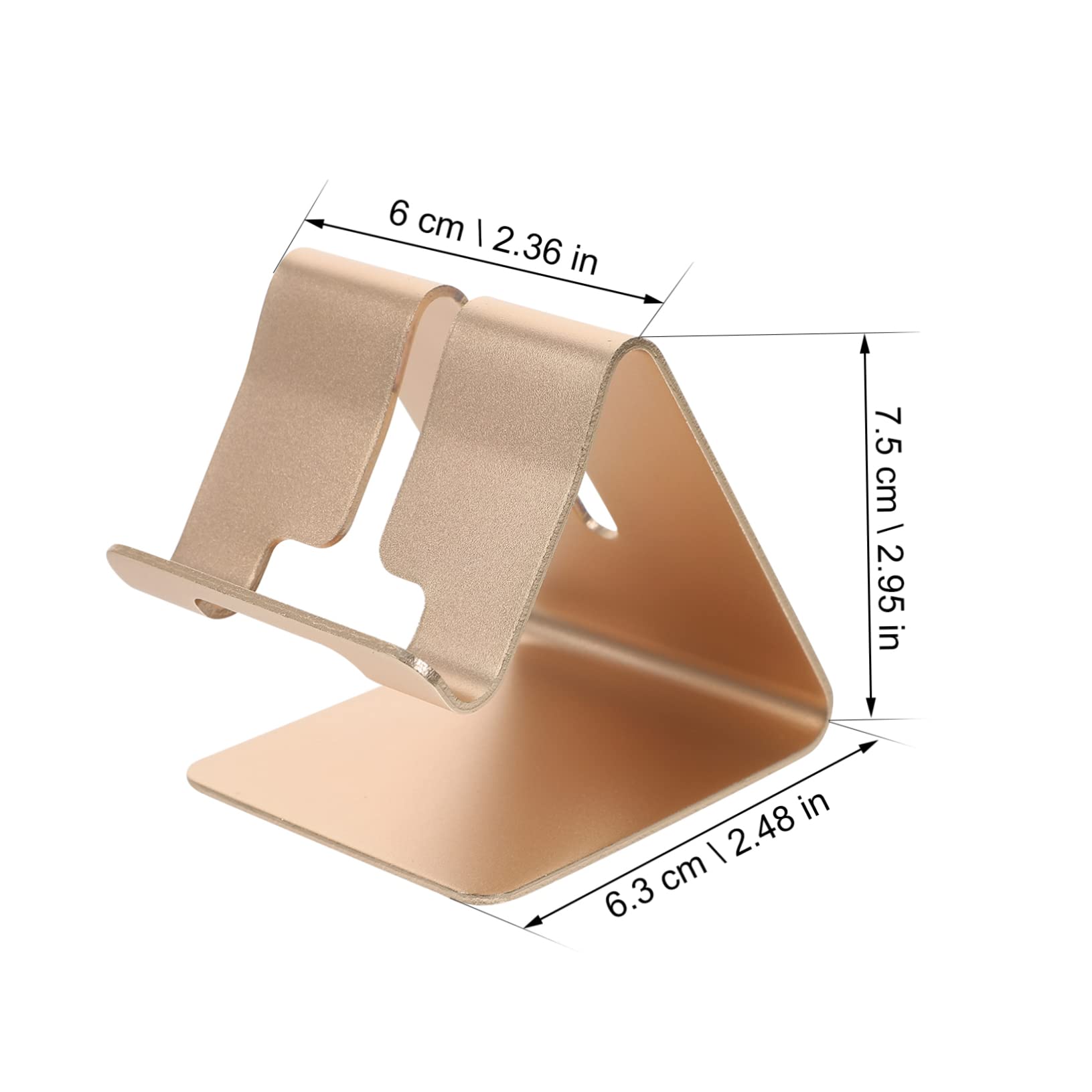 Aluminum Universal Tabletop Phone Stand Holder - Adjustable Phone Bracket for Cell Phone, Tablet, and Computer - Perfect for Desk, Kitchen, and Video Calls