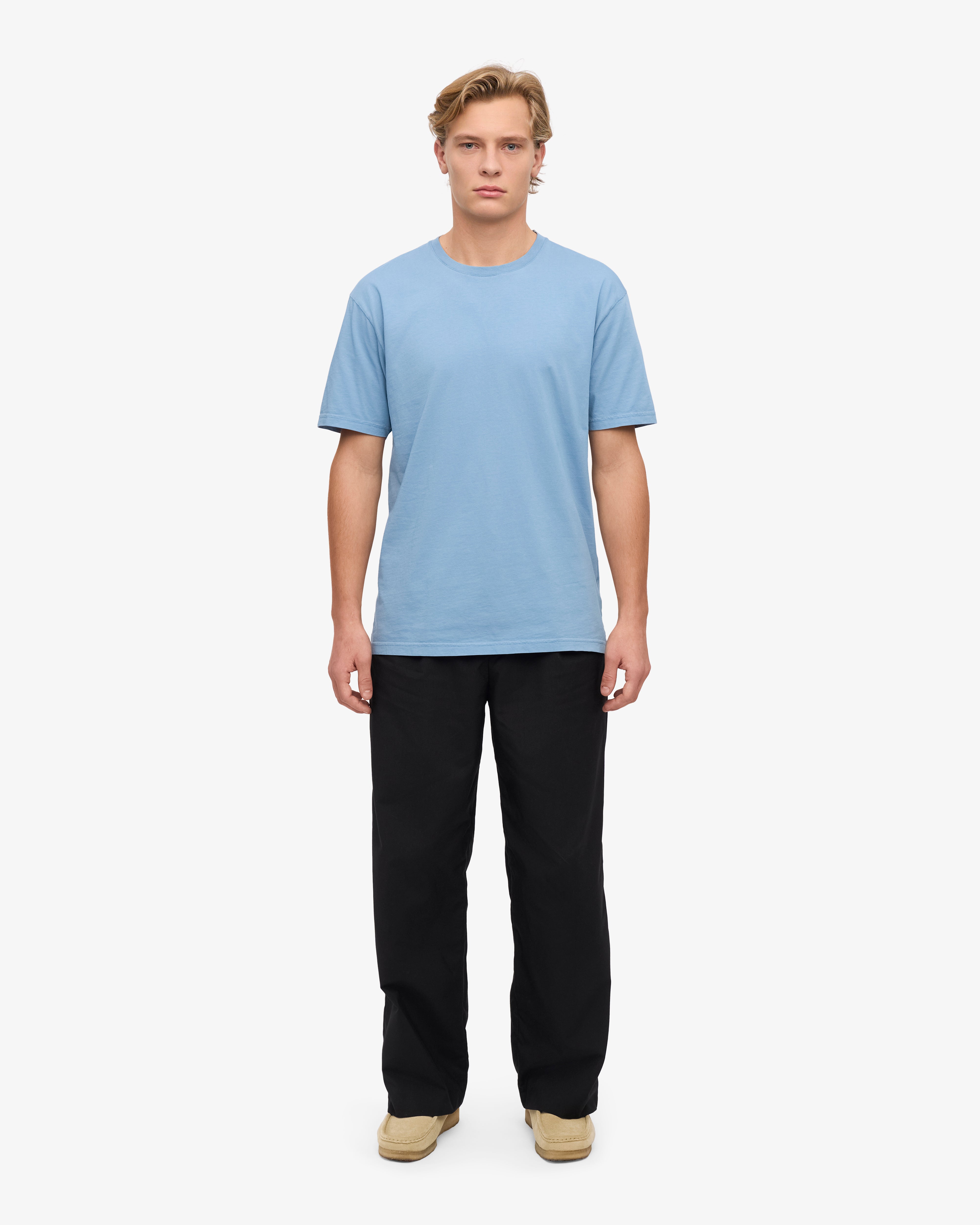 Classic Organic Cotton T-Shirt for Men & Women - Soft & Comfortable Seaside Blue Tee - Perfect for Casual Wear, Beach Outings & Everyday Comfort