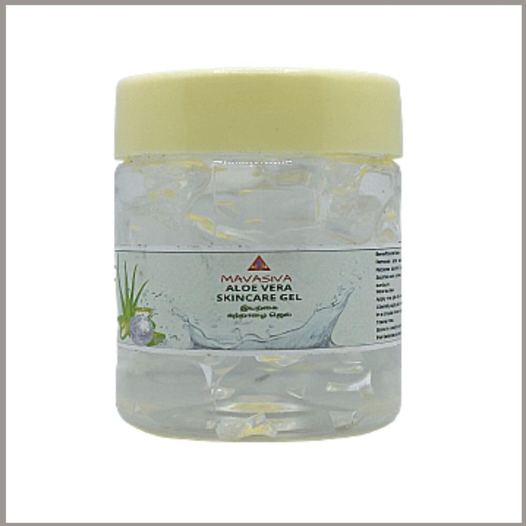 MAVASIVA Pure Aloe Vera Gel for Face & Skin Care - Hydrating, Moisturizing, Soothing Gel for Glowing Skin - Natural Aloe Vera White Gel for Men & Women (100g) - Perfect for Sunburn Relief, After Shave, Hair Mask & Daily Skincare Routine