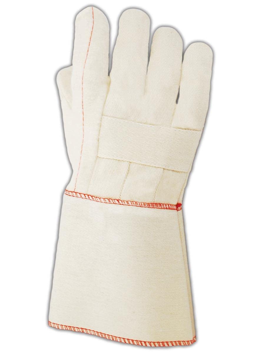 95KGT Heater Beater 20 oz. Cotton Canvas Hot Mill Gloves for Men - Large Size, Heat Resistant Work Gloves (Pack of 36) - Ideal for Welding, Foundry Work & High-Temperature Industrial Applications