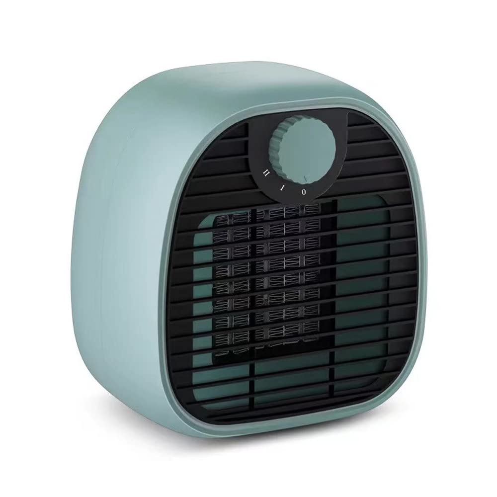 DEORBOB Mini Portable Heater Fan - Adjustable Thermostat, 220V Electric Space Heater for Bedroom, Office & Home Use | Compact Desktop Warm Air Fan for Winter, Perfect Personal Heating Solution