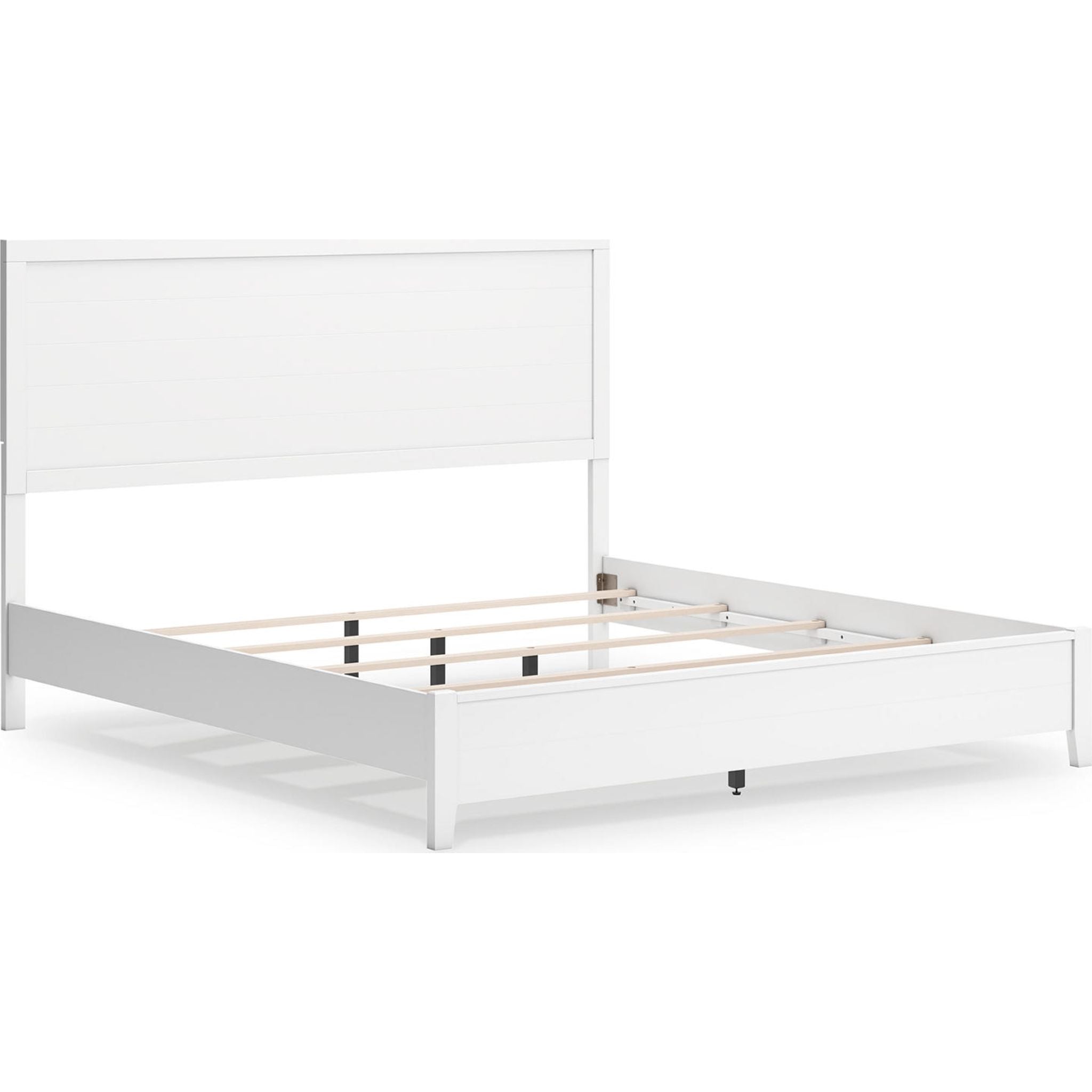 Binterglen Panel Bed - Queen Size Wooden Platform Bed Frame with Headboard - Modern Minimalist Bedroom Furniture for Home & Guest Room