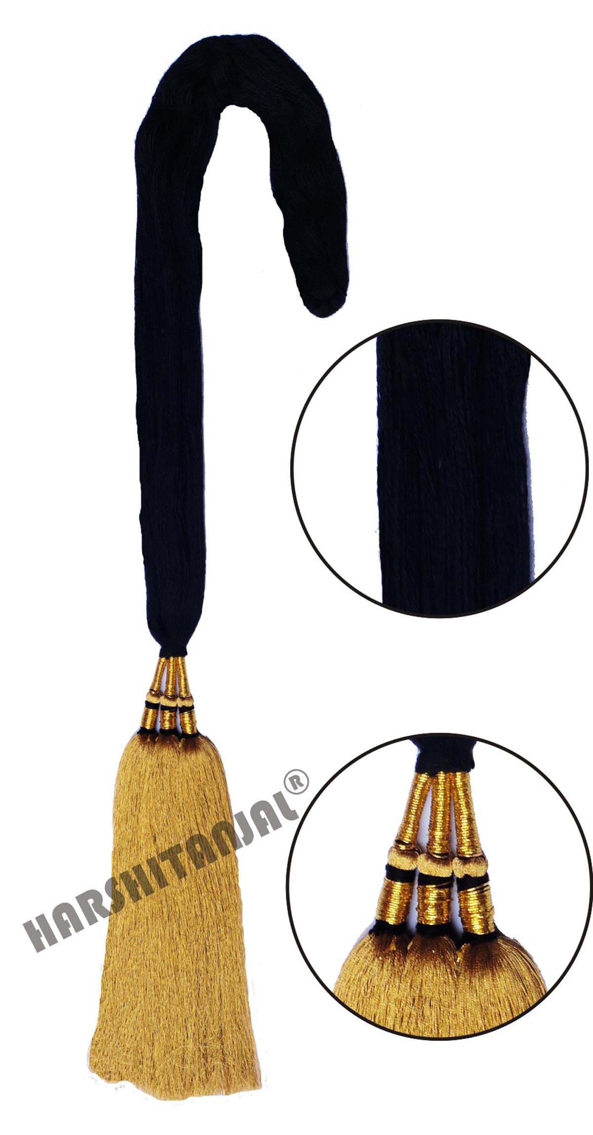Punjabi Paranda Parandi Choti Braid Tassel Hair Accessories for Women & Girls – Traditional Indian Hair Jewelry for Weddings, Parties & Festivals | HGS2218G