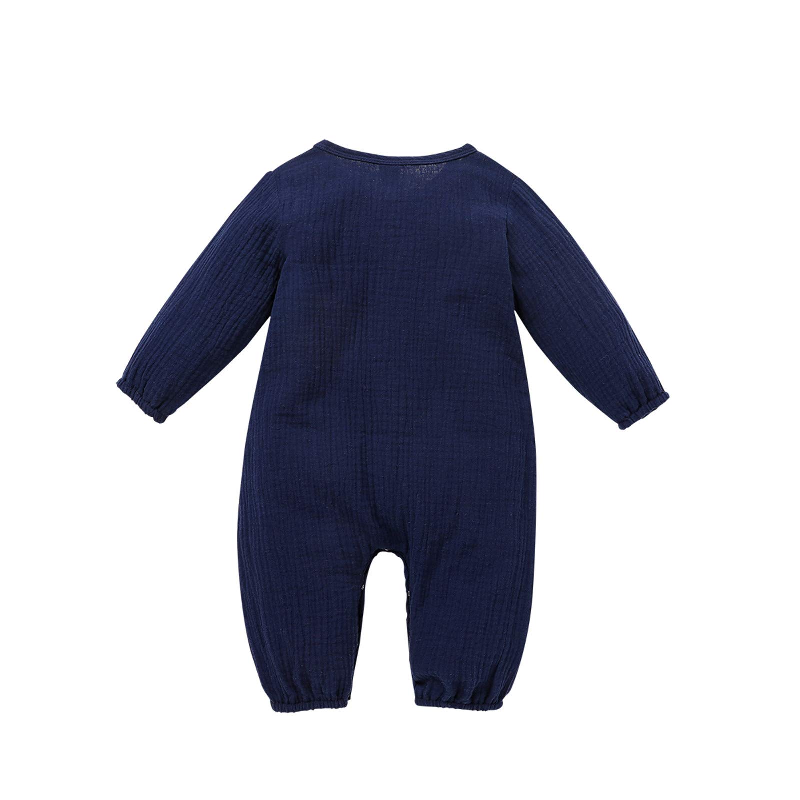 Breathable Linen Cotton Romper Jumpsuit for Newborn Baby Boys & Girls - Summer Outfits with Pockets | Perfect for Playdates, Beach Trips & Family Photos