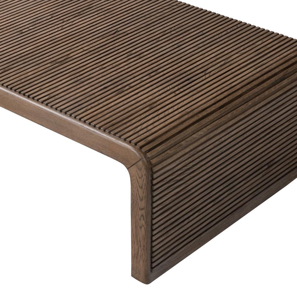 Rustic Grey Leo Coffee Table - Modern Farmhouse Living Room Furniture for Home Decor & Cozy Gatherings