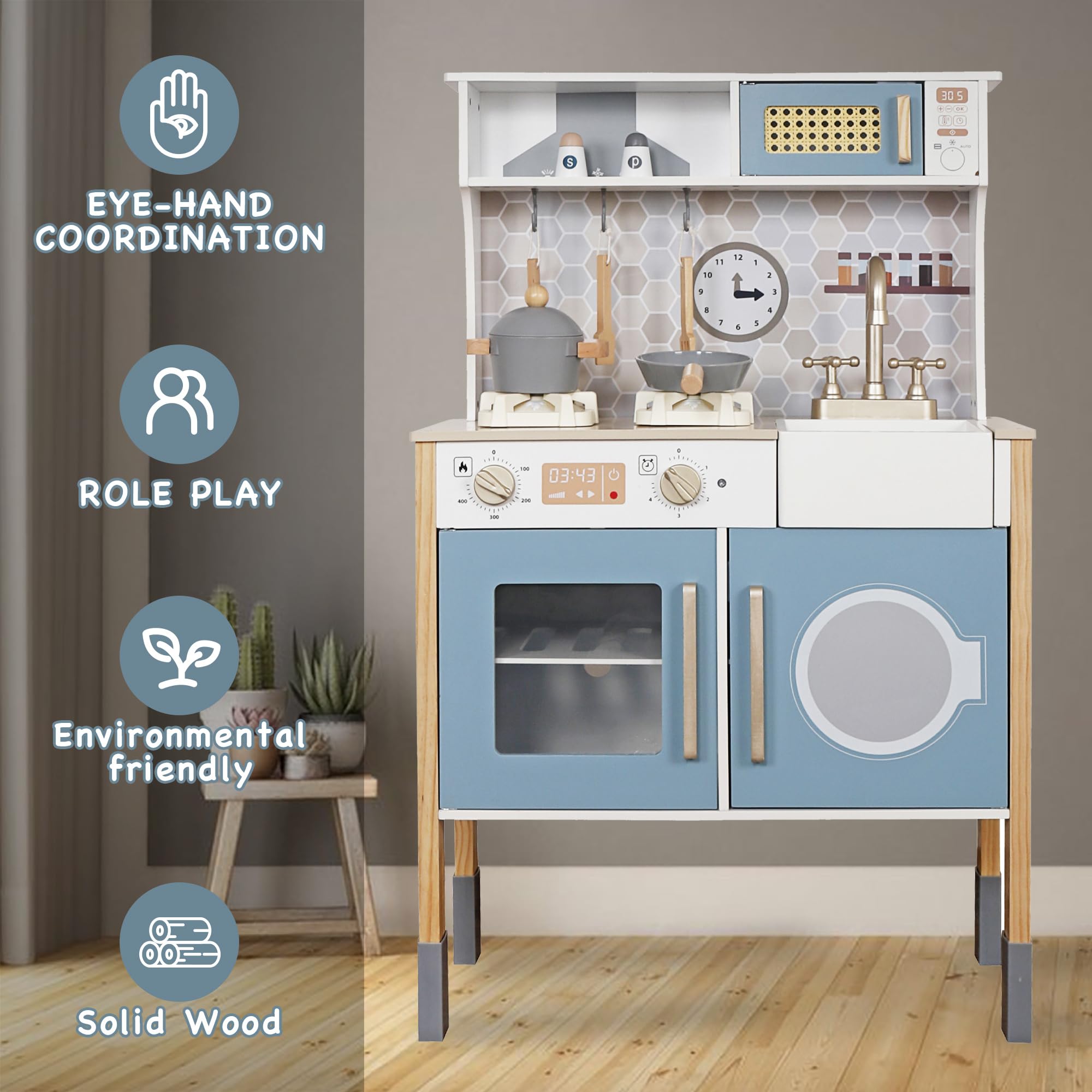 **Electronic Play Kitchen Toy Set for Kids with Light & Sounds - Pretend Cooking Stove, Cookware & Accessories - Toddler Learning Toy for Boys & Girls Ages 3+ - Perfect for Birthday & Holiday Gifts (Ideal for Role Play & Early Childhood Development)**