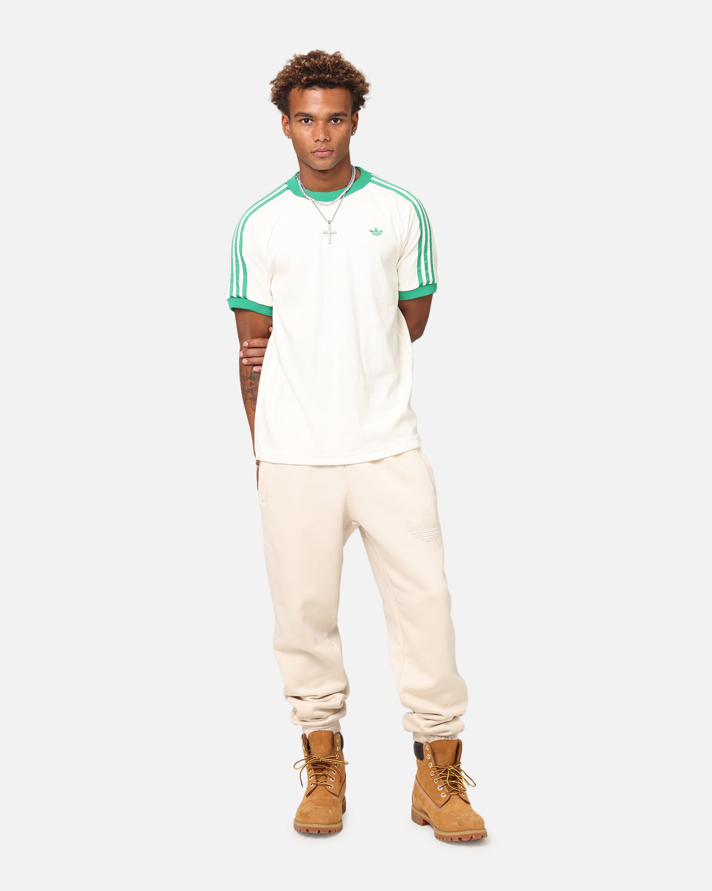 Adidas Originals 70's Vintage Cali T-Shirt for Men - Classic Off White Cotton Tee - Casual Streetwear & Retro Style Outfit
