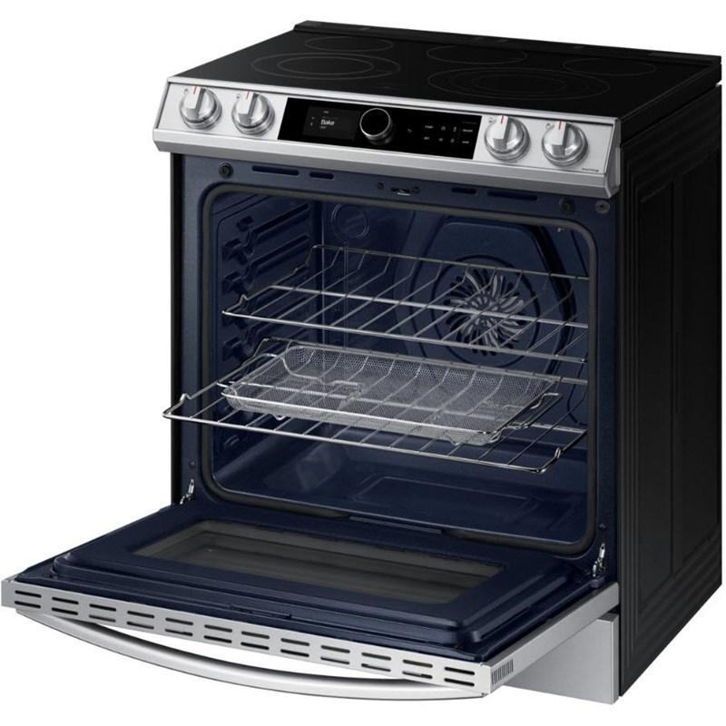 Open Box Samsung NE63T8711SS 30-Inch Wide 6.3 cu ft Slide-In Electric Range with Air Fry - Perfect for Modern Kitchens & Family Cooking