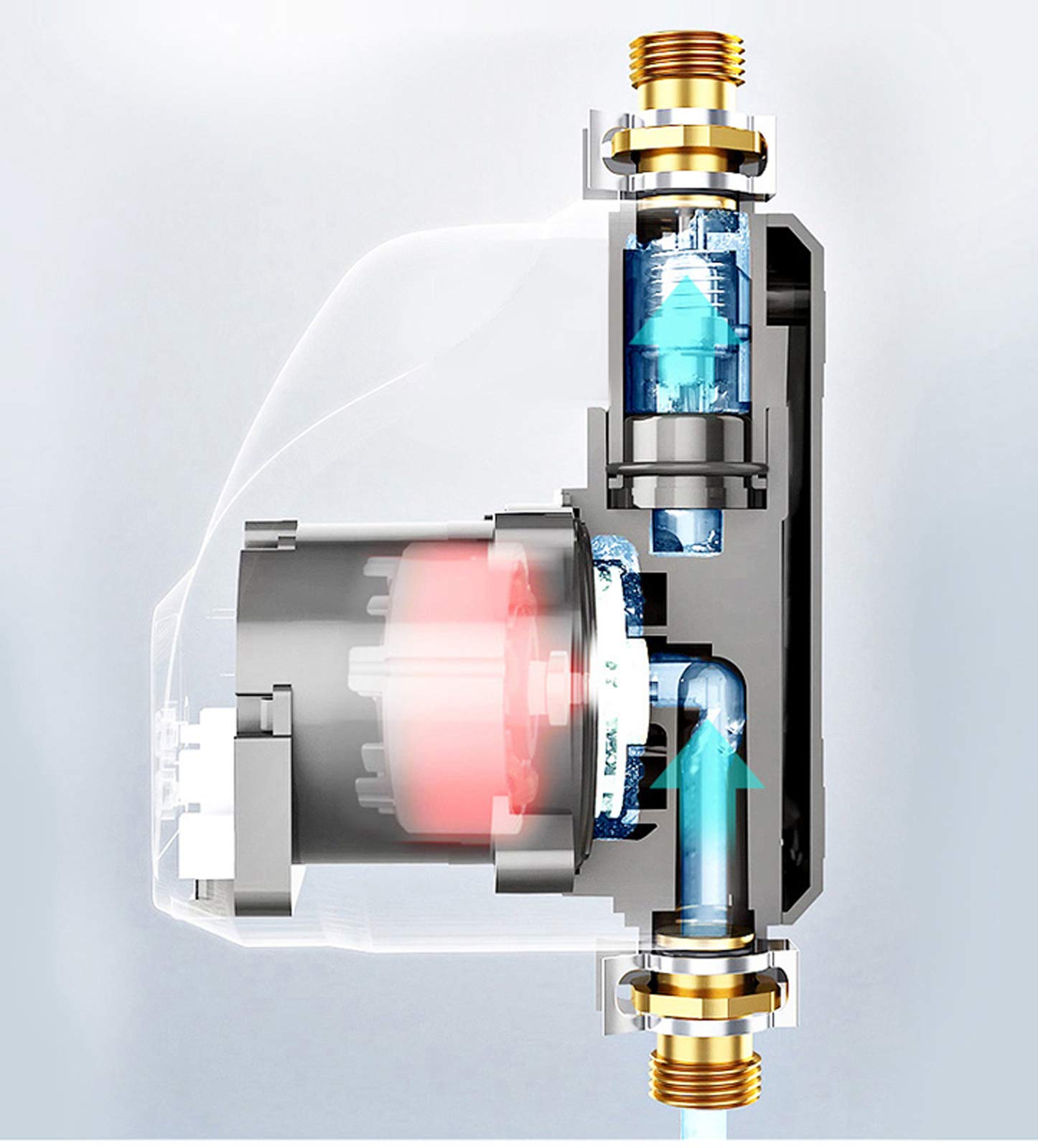 SMGXQ Small Water Booster Pump for Home Water Pipe Pressurization - Fully Automatic Smart Shower Pressure Pump (100p) - Perfect for Bathroom, Kitchen & Household Water Pressure Enhancement