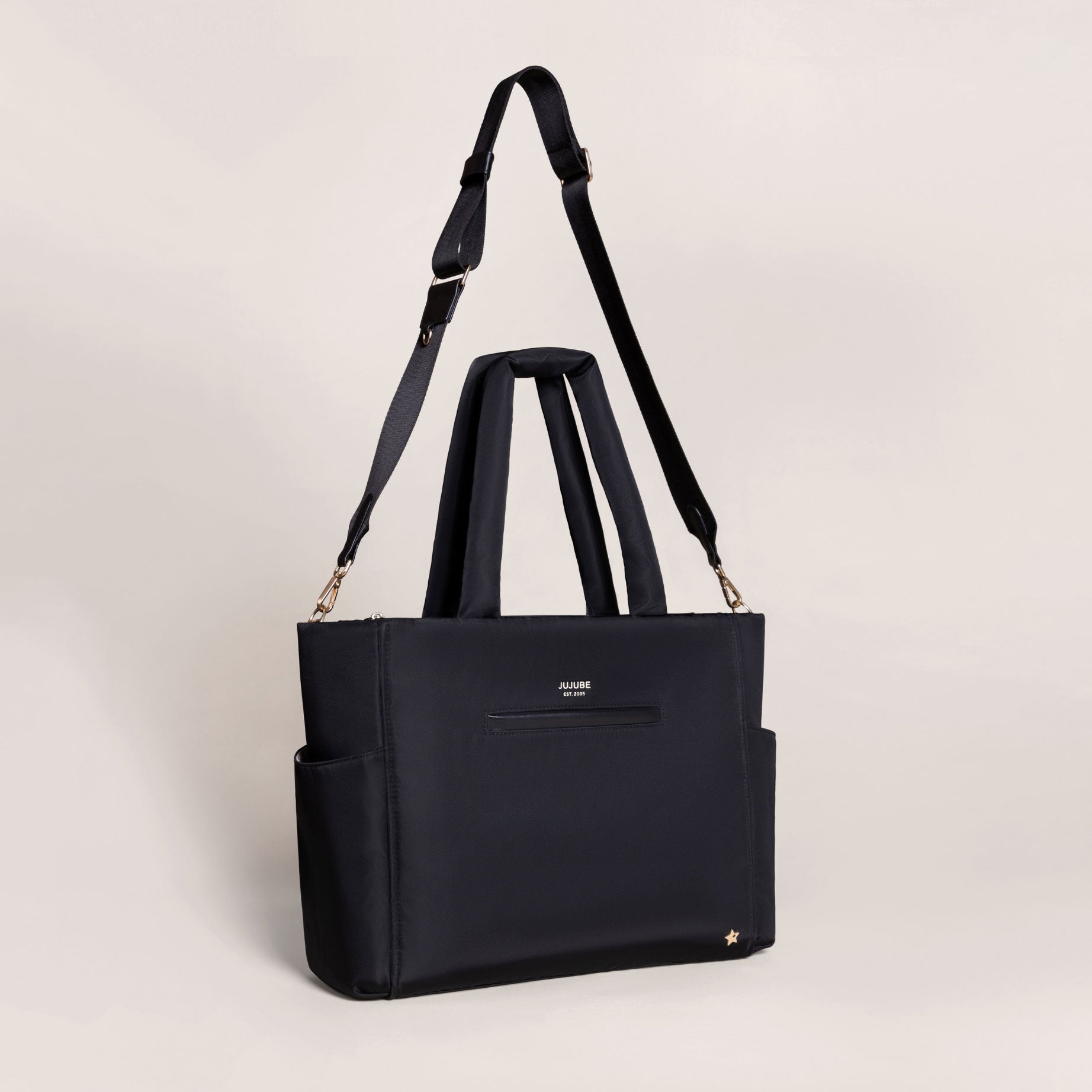 JuJuBe Utility Strap Tote - Versatile Diaper Bag & Travel Organizer for Moms, Perfect for Baby Essentials, Shopping & Daily Use