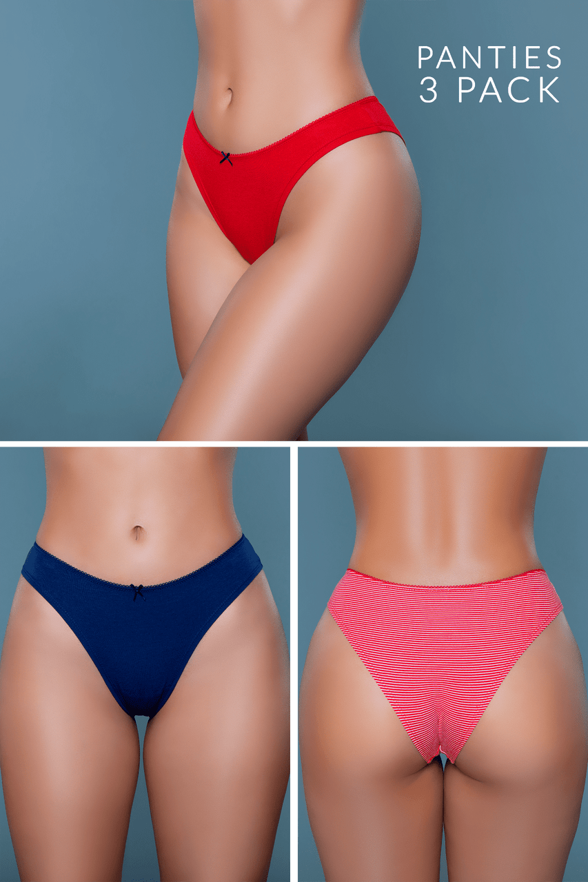 BeWicked Women's Talia Brief 3 Pack - Soft Cotton Underwear Set for Everyday Comfort | Perfect for Work, Lounge & Sleep