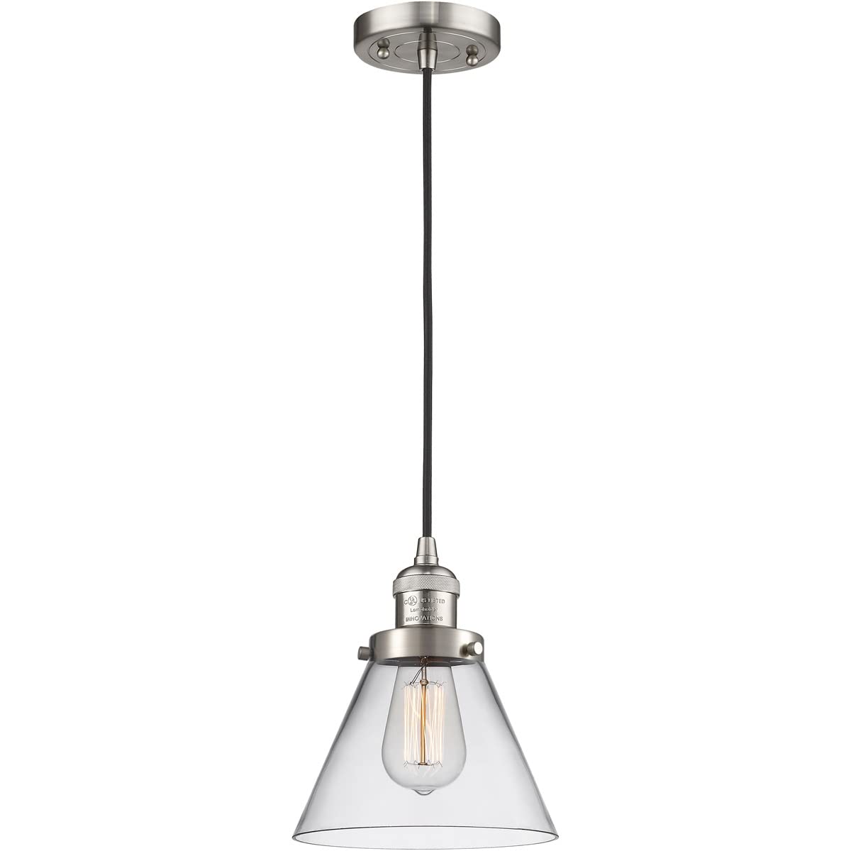 Innovations INNO201C-SN-G42-LED Modern Mini LED Pendant Light Fixture - Brushed Satin Nickel Finish - Energy Efficient Dimmable Lighting for Kitchen Island, Dining Room & Bedroom