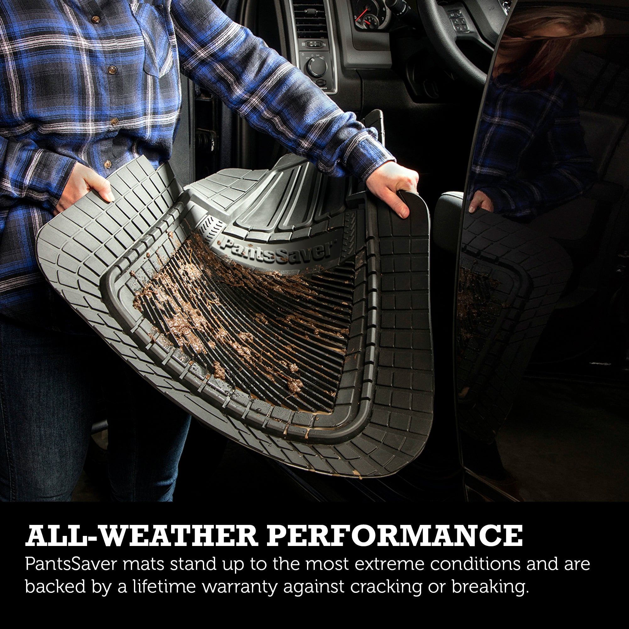 3D All Weather Automotive Floor Mats - 4 Piece Set, Universal Trim-to-Fit Car Mats, Waterproof Rubber Liners for All Season Protection | Perfect for Cars, Trucks, SUVs & Minivans | Indoor & Outdoor Use, Easy Cleaning, Lifetime Warranty
