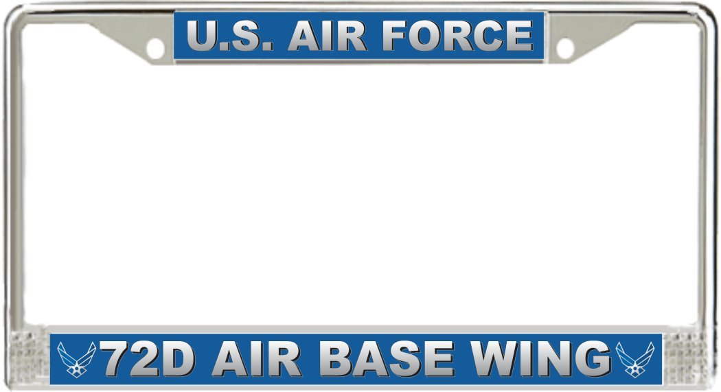 MilitaryBest U.S. Air Force 72d Air Base Wing License Plate Frame - Durable Metal Car Accessory for Military Enthusiasts - Perfect for Veterans, Air Force Supporters & Patriotic Car Decor