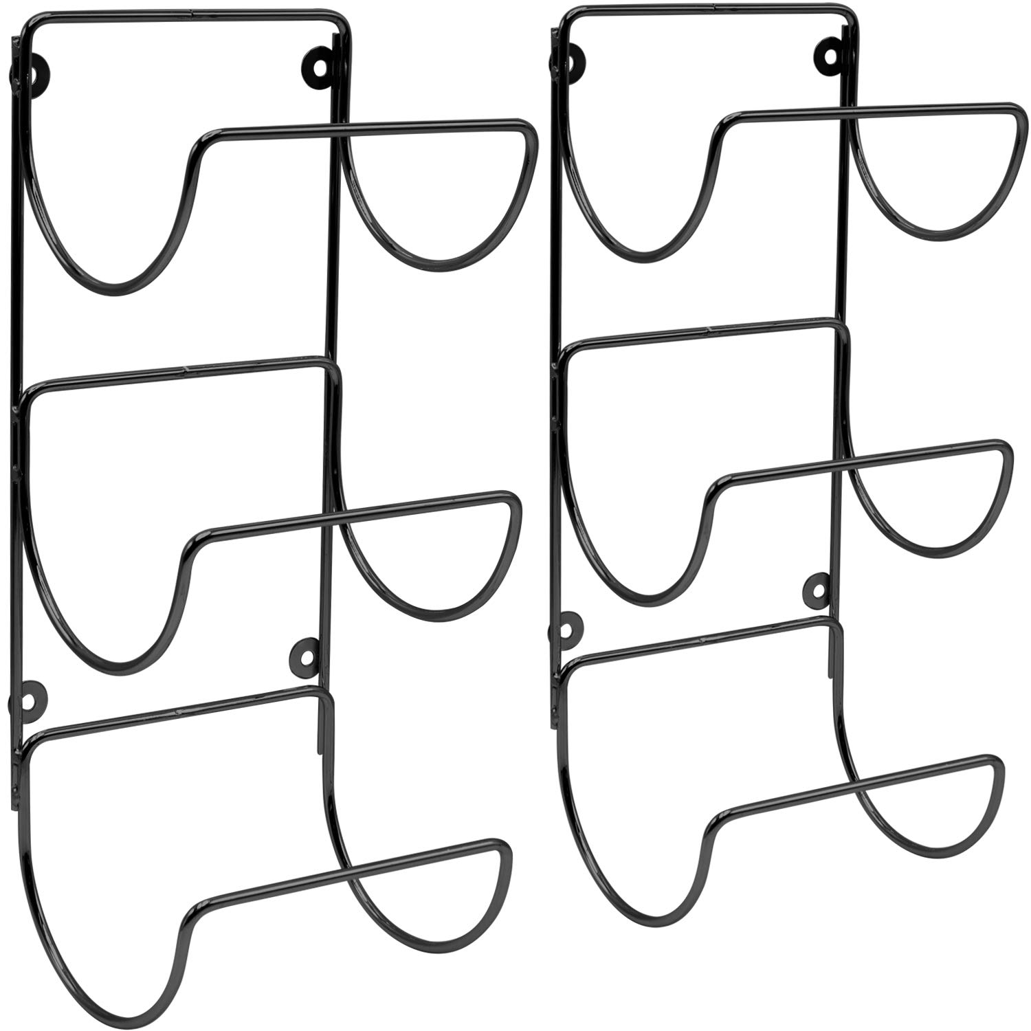 Sorbus 6-Tier Wall Mounted Towel Rack - Space Saving Bathroom Organizer for Rolled Towels, Washcloths & Linens - Black Hanging Shelf for Bathroom, Spa, Salon - Perfect for Small Spaces & Clutter-Free Storage