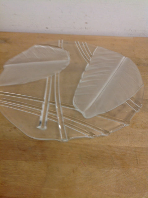 13-Piece Frosted Glass Leaf Tray Set - Elegant Serving Platter for Appetizers, Desserts & Party Decor - Perfect for Weddings, Holidays & Home Decor