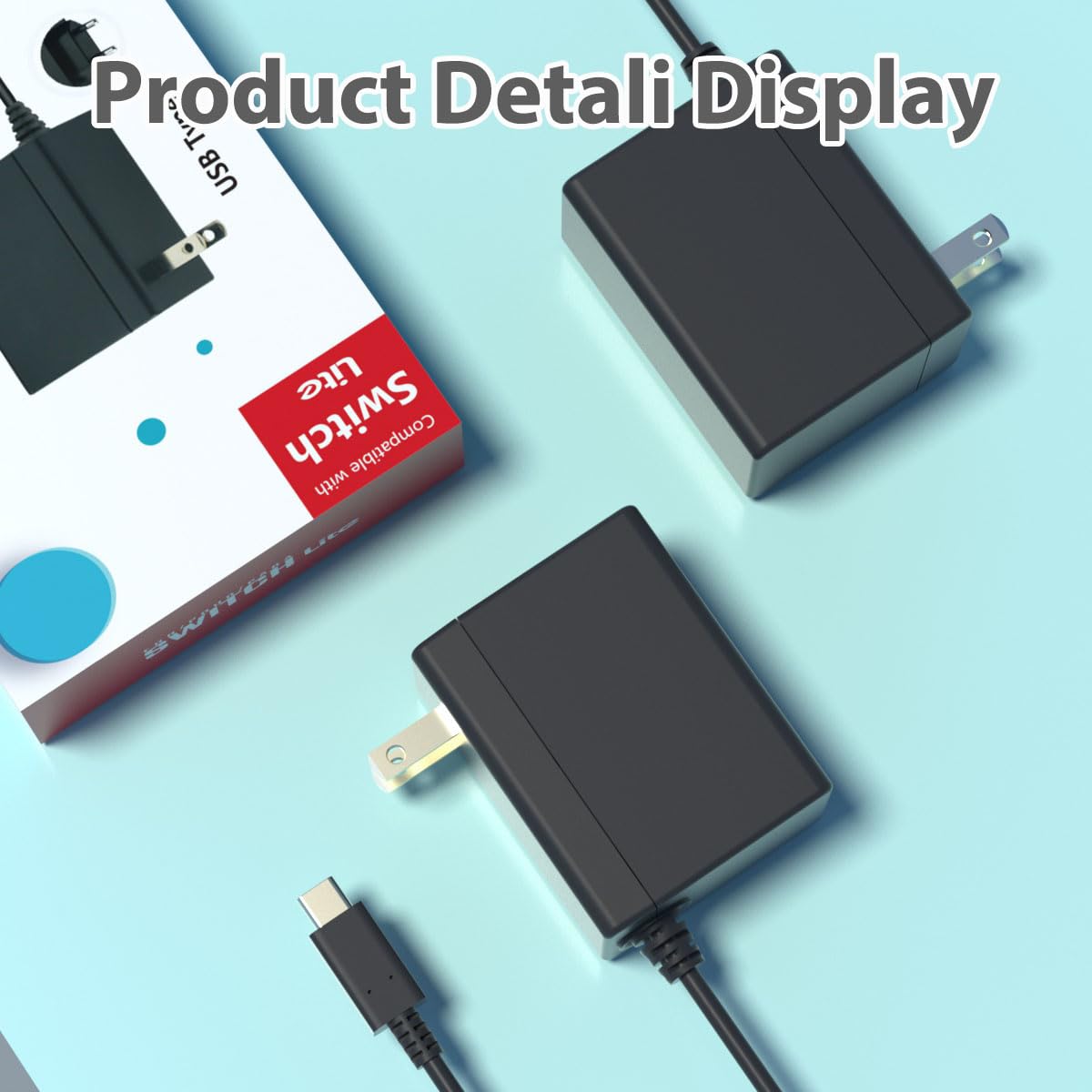 Nintendo Switch Charger - Fast Charging AC Power Adapter with 5FT Cable for Switch, OLED & Lite - TV Dock Mode Compatible - Perfect for Gaming at Home or Travel