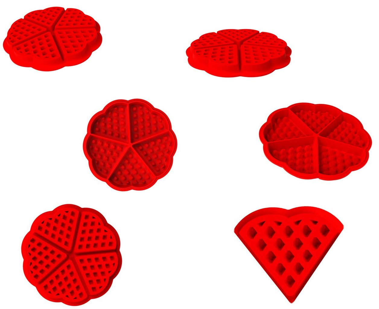 Non-Stick Silicone Waffle Mold - Flower & Square Shape Baking Pan for Waffles, Cakes, Chocolates, Muffins, Candies & Soap Making - Perfect for Home Baking, DIY Crafts & Gift Making