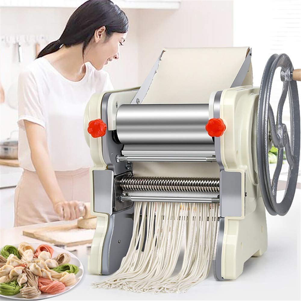 LIJCC Manual Pasta Maker Machine - Stainless Steel Pasta Roller & Noodle Maker for Fresh Homemade Spaghetti, Lasagna & Fettuccine | Perfect Kitchen Tool for Italian Cuisine & Family Cooking