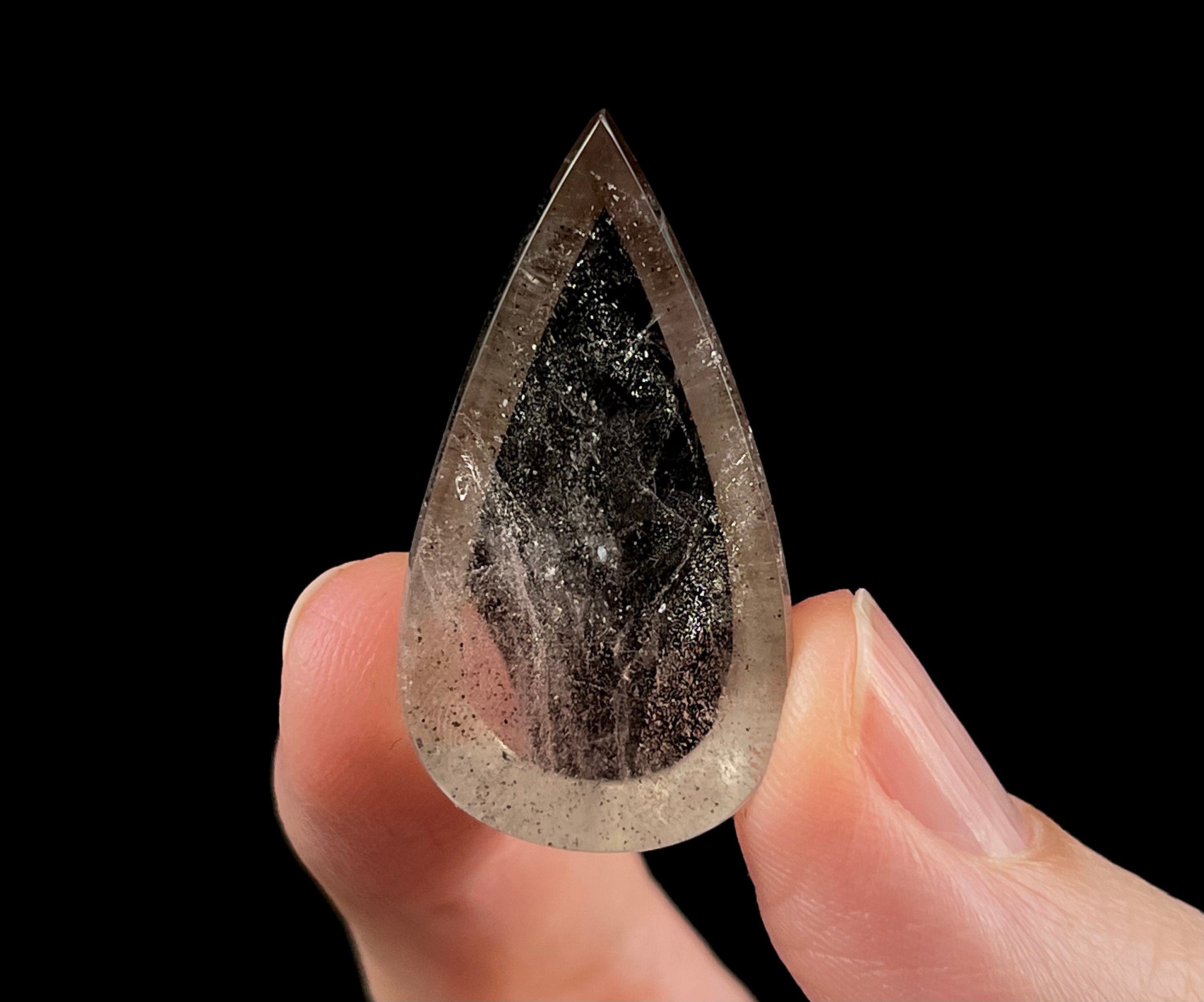 Natural Pink Fire Quartz Crystal Teardrop - COVELLITE Gemstone for Jewelry Making, Healing & Meditation (52060) | Perfect for Necklaces, Earrings & Spiritual Practices