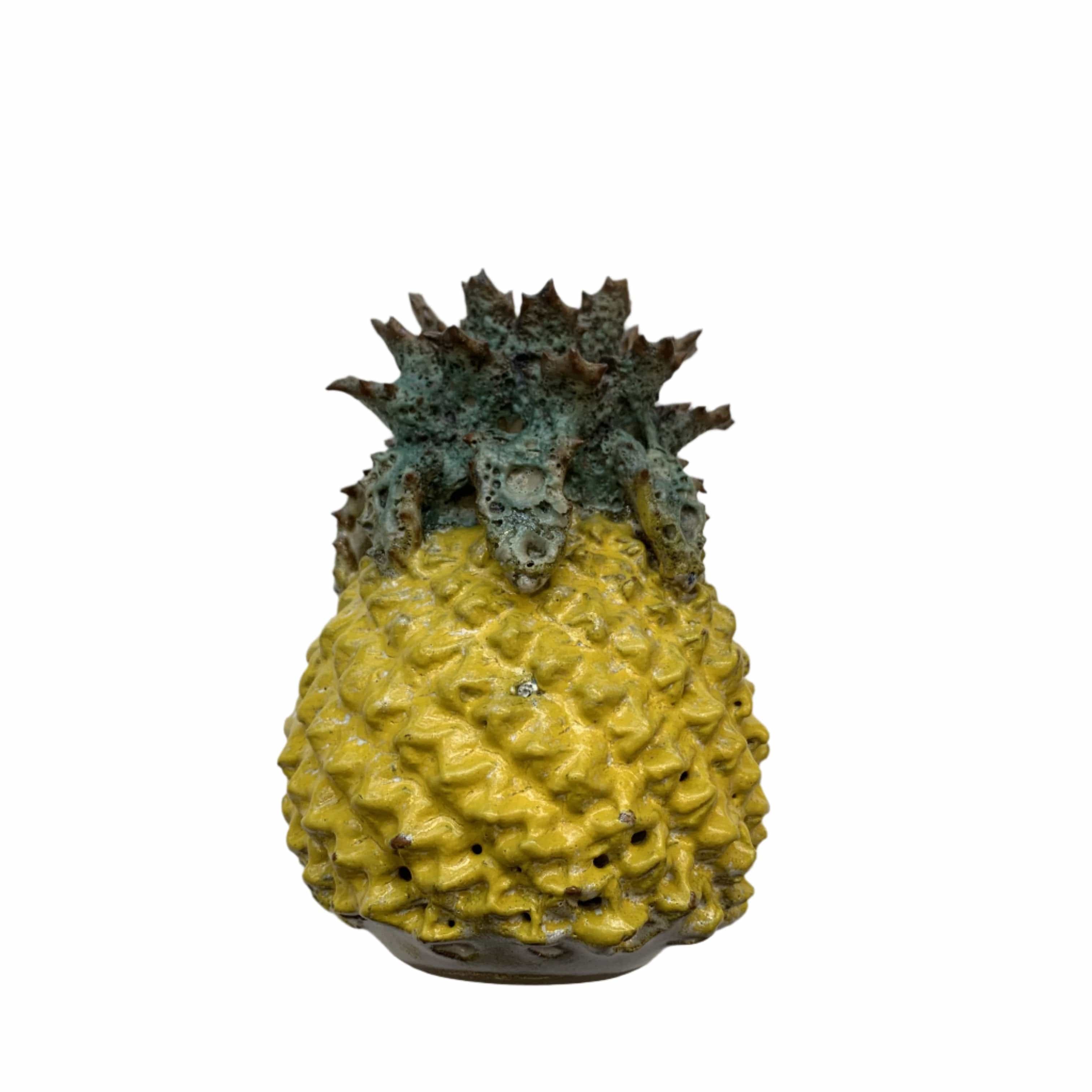 12cm Yellow Pineapple Bud Vase - Small Decorative Flower Vase for Home Decor, Wedding Centerpieces & Tropical Party Decorations