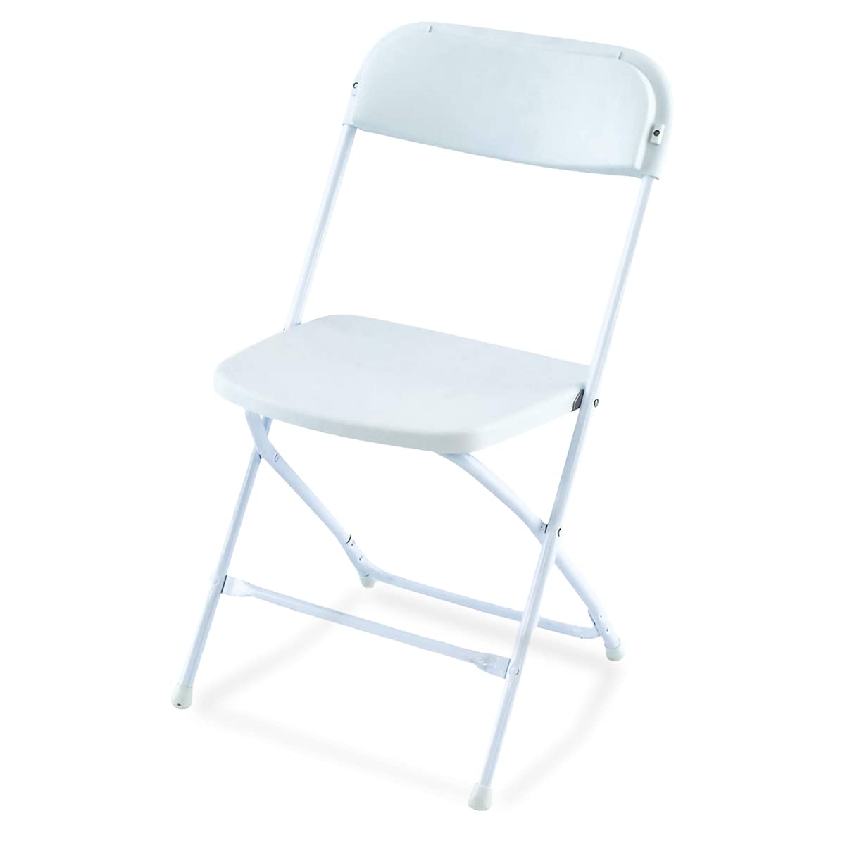 EventStable Titan Series White Plastic Folding Chairs - 10 Pack Lightweight Durable Foldable Outdoor Chairs for Patio, Backyard, Picnic, Party, Banquet & Wedding Events