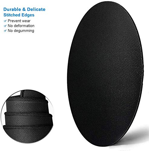 Premium Non-Slip Mouse Pad Set - 3 Pack Round Cute Marble Design Mousepads with Stitched Edges (7.9x7.9 Inch) for Laptop, PC, Gaming & Office Use - Perfect Desk Accessory for Work & Home Decor