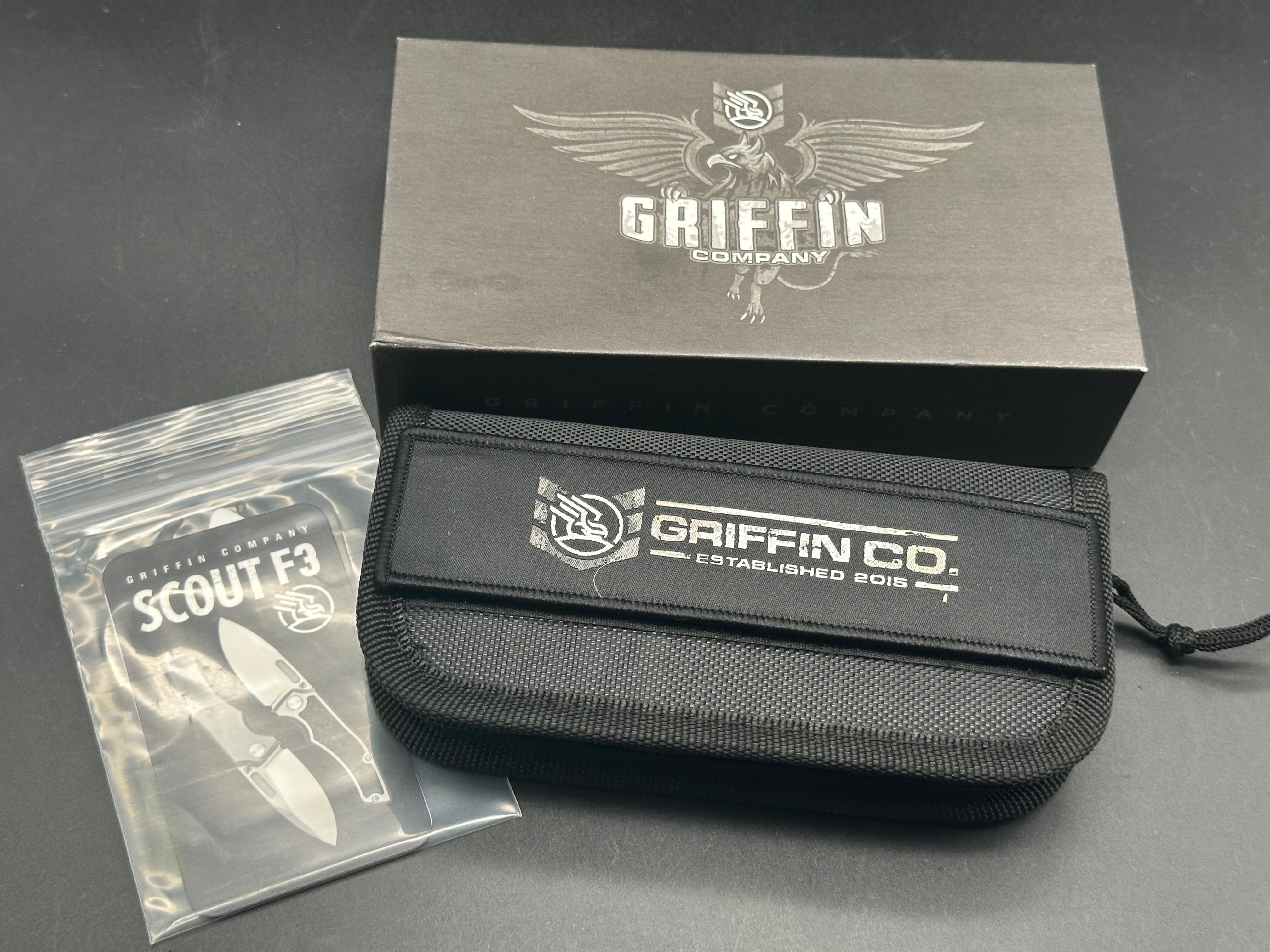 Griffin Company Scout F3 M390 Folding Knife - Premium EDC Pocket Knife for Outdoor, Camping, and Everyday Carry