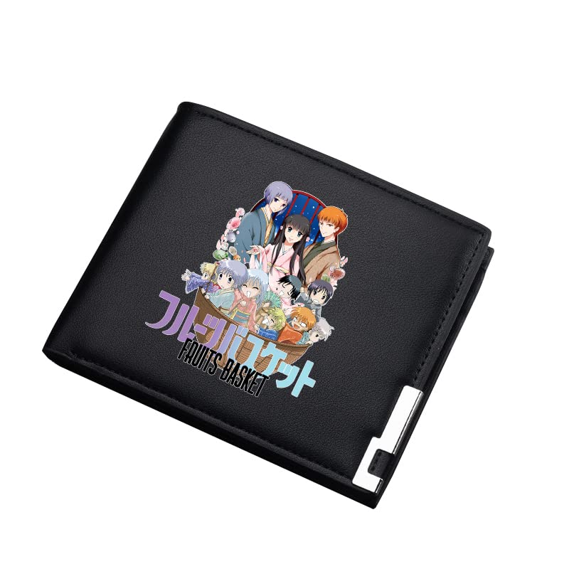 Anime Unisex PU Leather Wallet - Kawaii Cartoon ID Card Holder & Money Bag for Students - Perfect for School, Cosplay, and Everyday Use