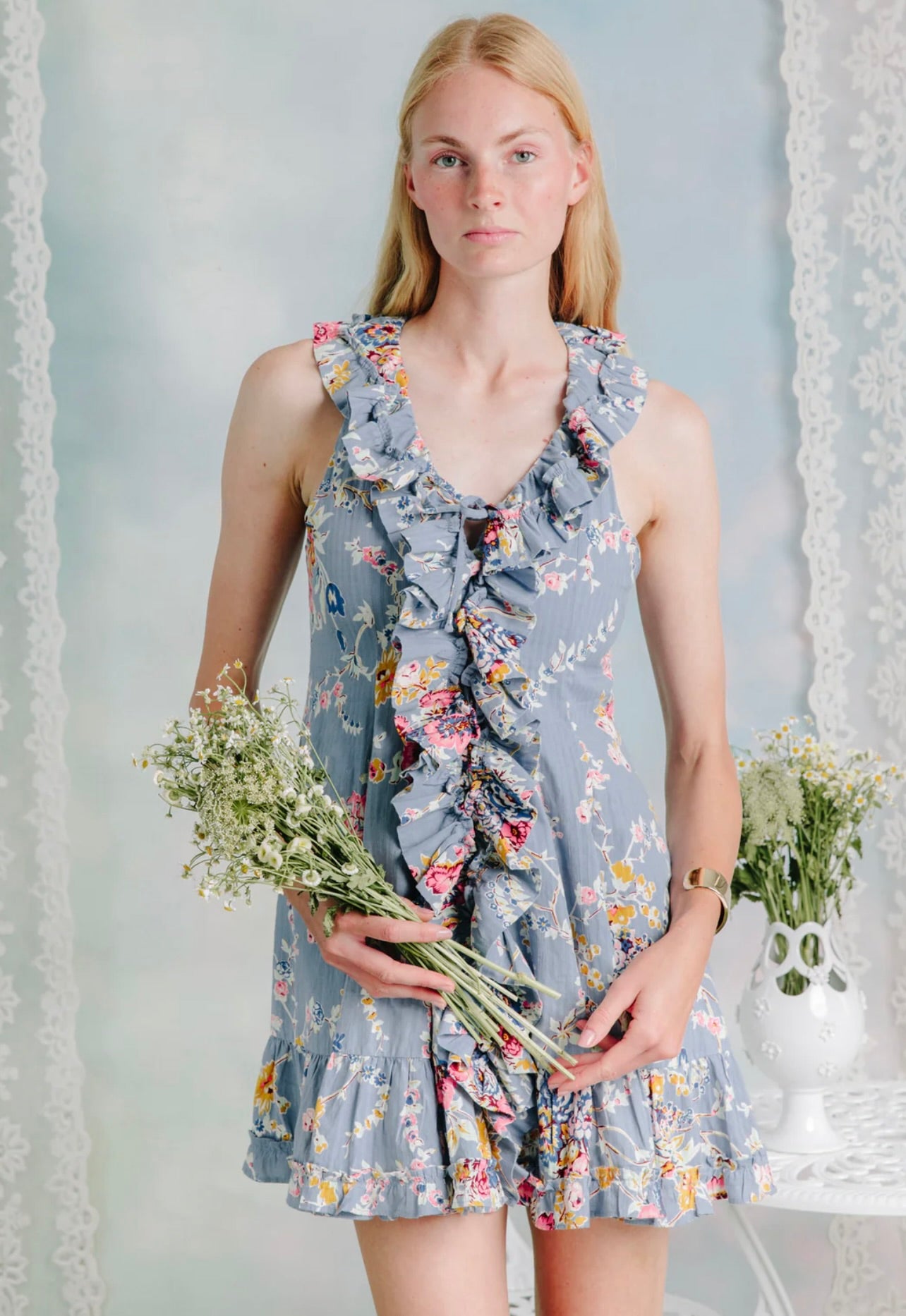 Bowie Dress for Women - Elegant Flowy Midi Dress with V-Neck & Long Sleeves | Perfect for Office, Date Night & Special Occasions