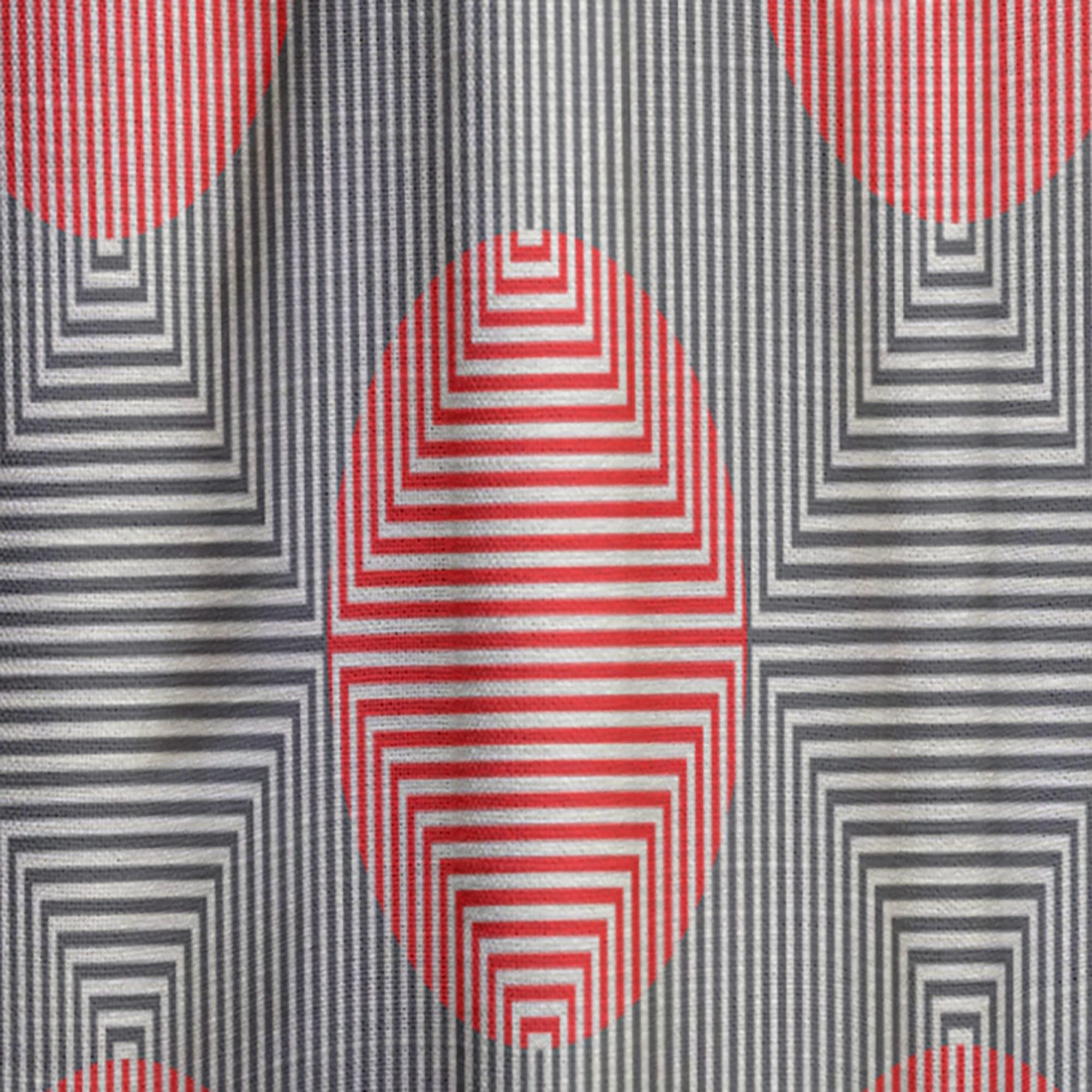 DesignQ Modern Geometric Circle & Line Pattern Thermal Insulated Curtains - Single Panel 52x90 Inches - Blackout Drapes for Bedroom & Living Room - Perfect for Home Decor, Privacy & Energy Efficiency
