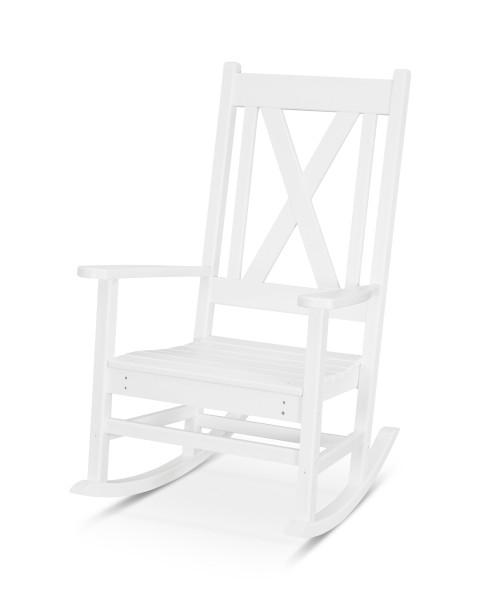 Polywood Braxton All-Weather Porch Rocking Chair - Durable Outdoor Furniture for Patio, Deck & Garden Relaxation