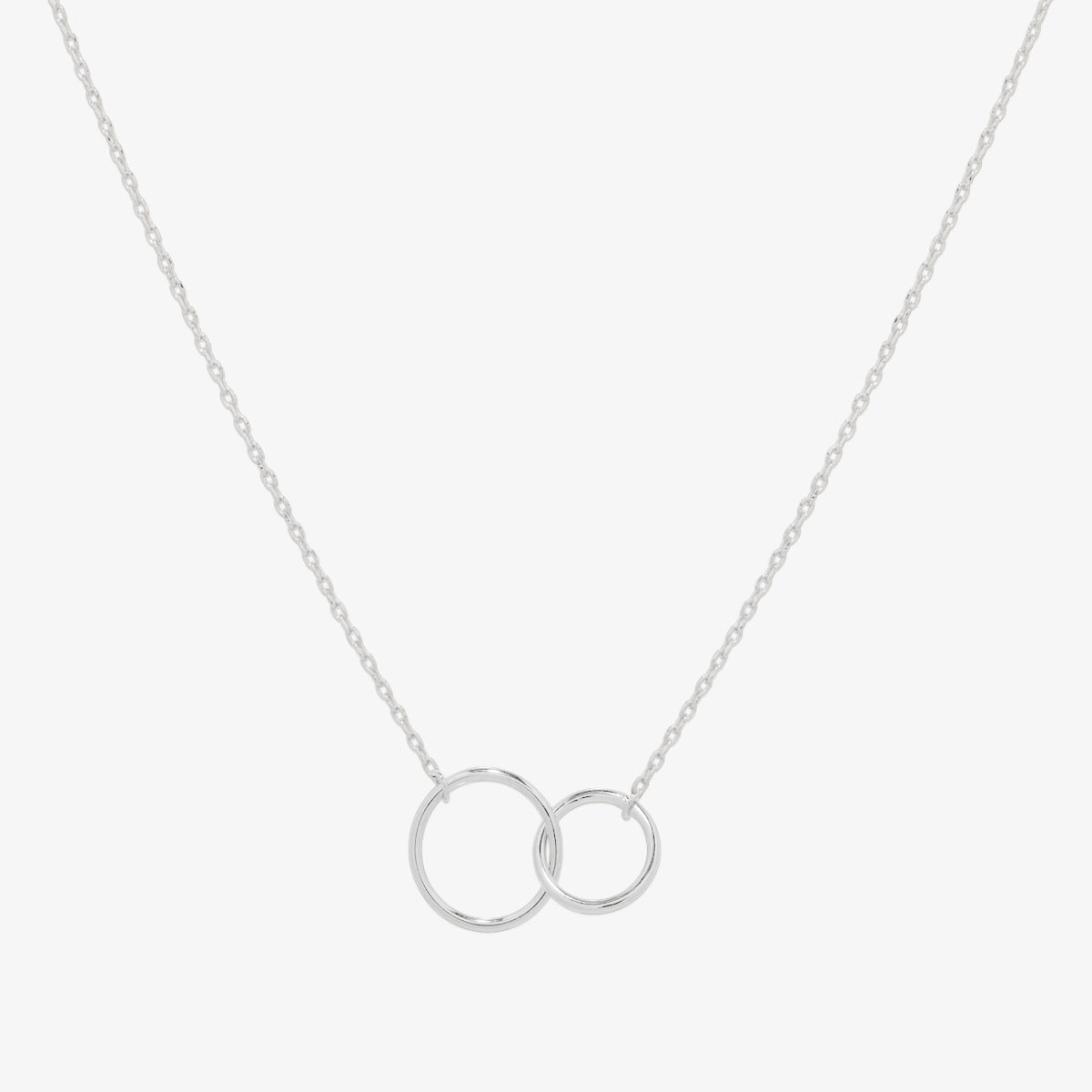 Elegant Double Circle Pendant Necklace for Women - Minimalist Layering Jewelry Gift for Her - Perfect for Everyday Wear, Date Nights & Special Occasions