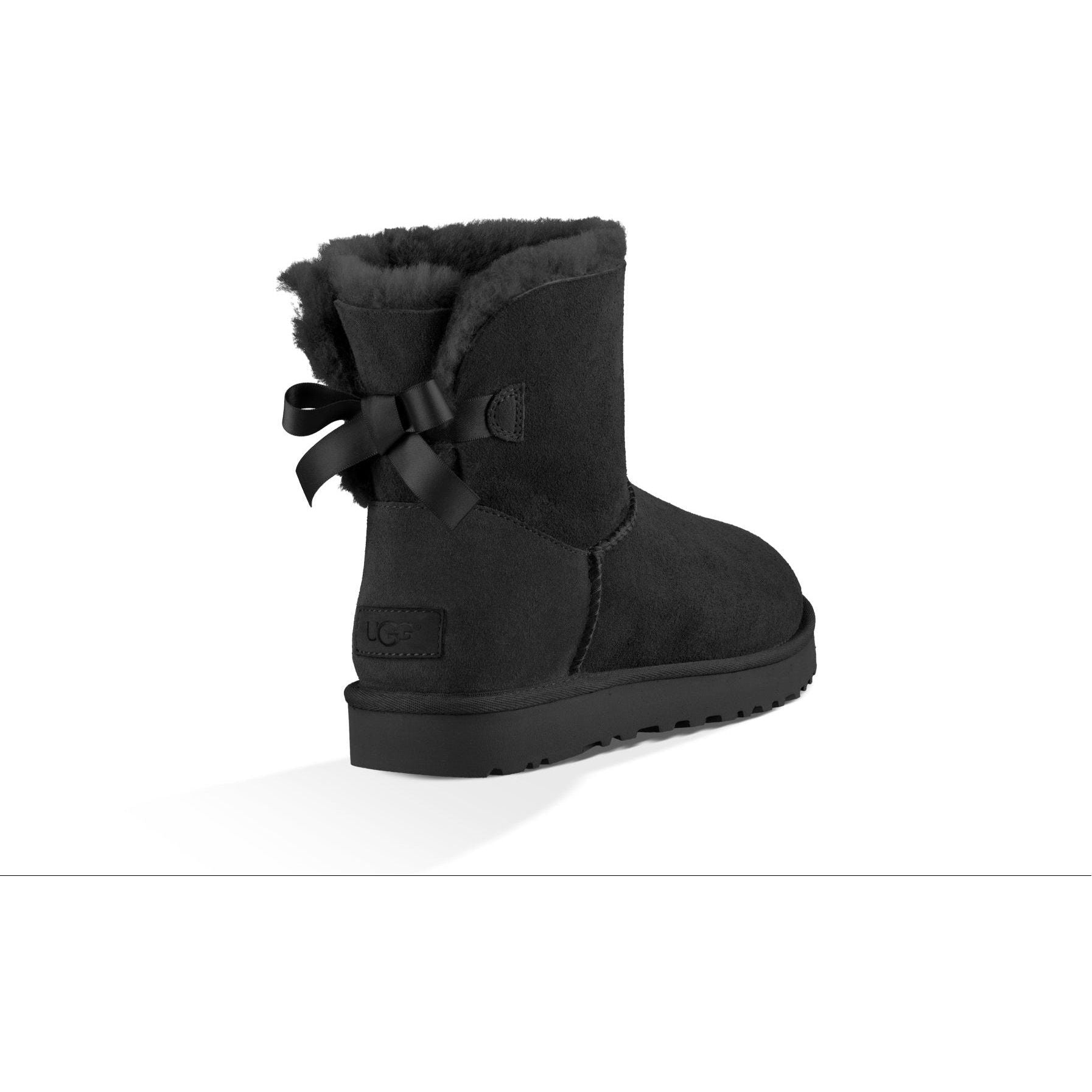 UGG Women's Mini Bailey Bow II Boots - Black Winter Snow Boots for Women | Waterproof & Warm | Perfect for Cold Weather, Snow Days & Casual Outfits