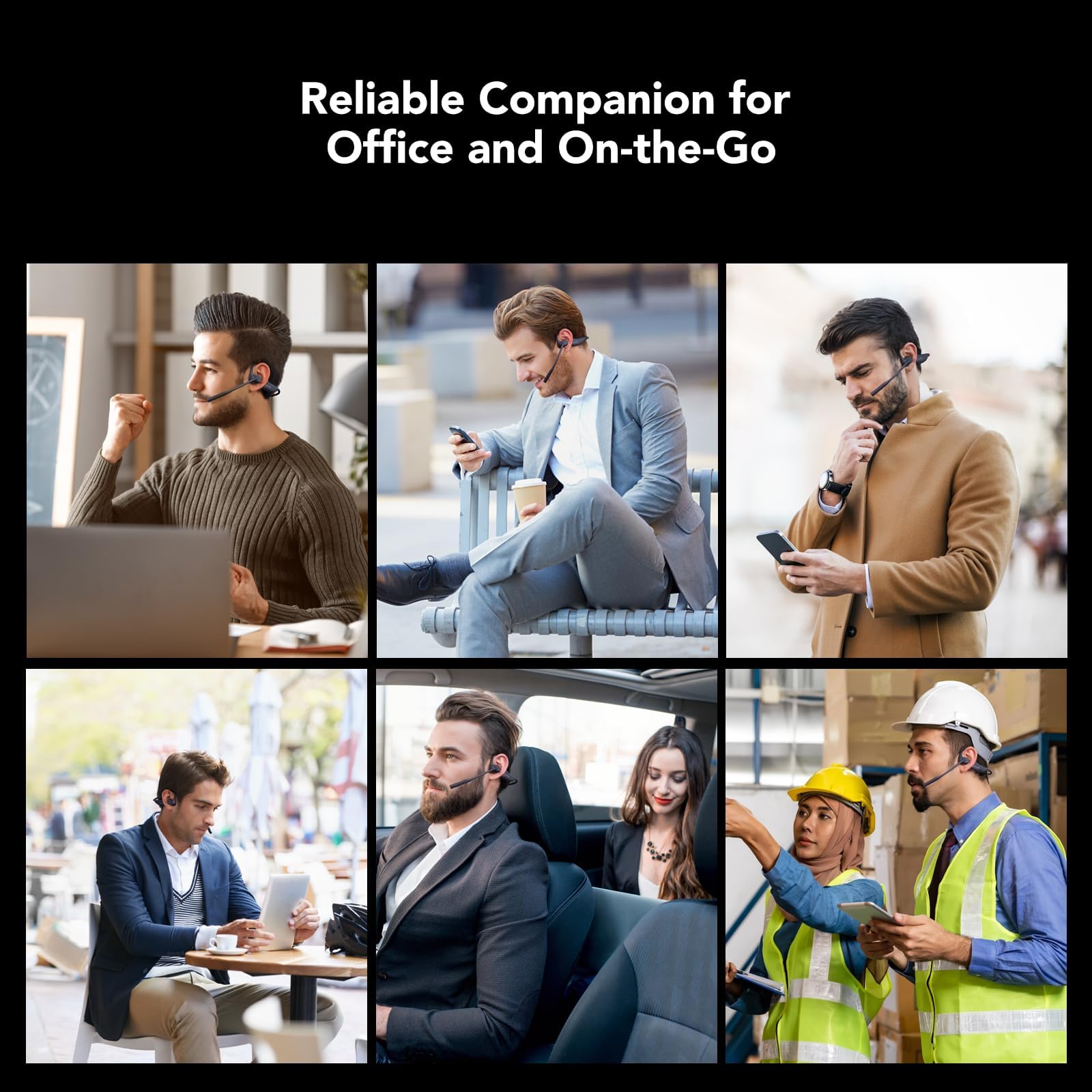 NUROUM OpenEar Pro Wireless Bluetooth Headphones with ENC Noise Cancelling Mic - Bluetooth 5.3 Multi-Point Connection, Sweatproof Design, 15H Battery Life - Perfect for Driving, Office Work, Workouts & Outdoor Activities