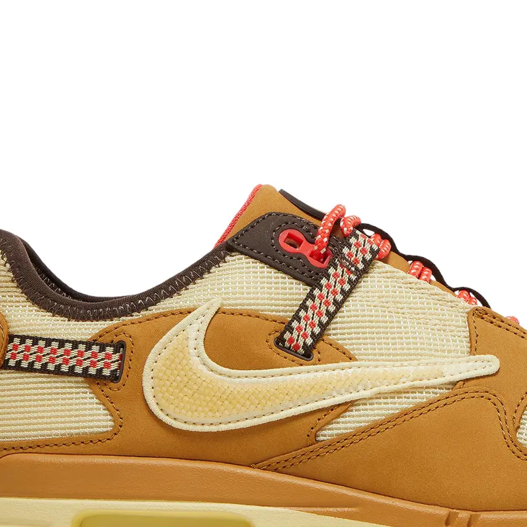 Travis Scott x Nike Air Max 1 'Cactus Jack' Wheat Lemon Drop Sneakers (2022) - Men's Limited Edition Retro Running Shoes for Streetwear & Casual Outfits