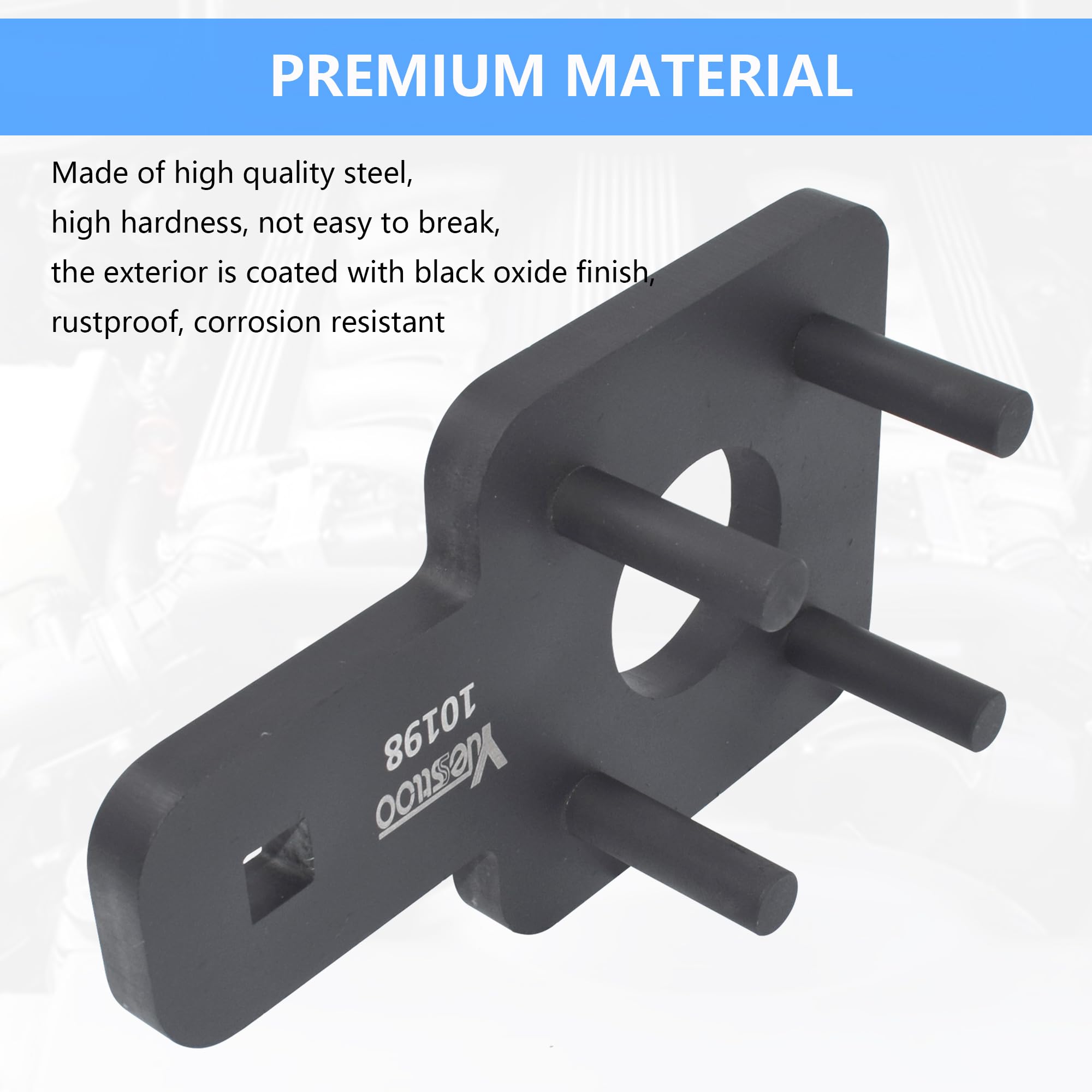 High-Quality Crankshaft Pulley Holding Tool & Harmonic Damper Holder - Compatible with VW Routan, Dodge, Chrysler, Ram 3.6L Engine - Replacement for 10198A - Perfect for Auto Repair Shops & DIY Mechanics