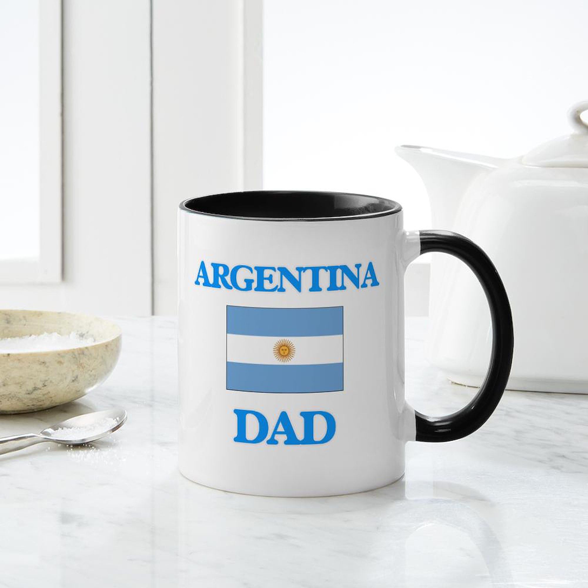 Argentina Dad Ceramic Coffee Mug 11 oz (325 ml) - Perfect for Father's Day Gifts, Birthday Presents & Daily Coffee Use