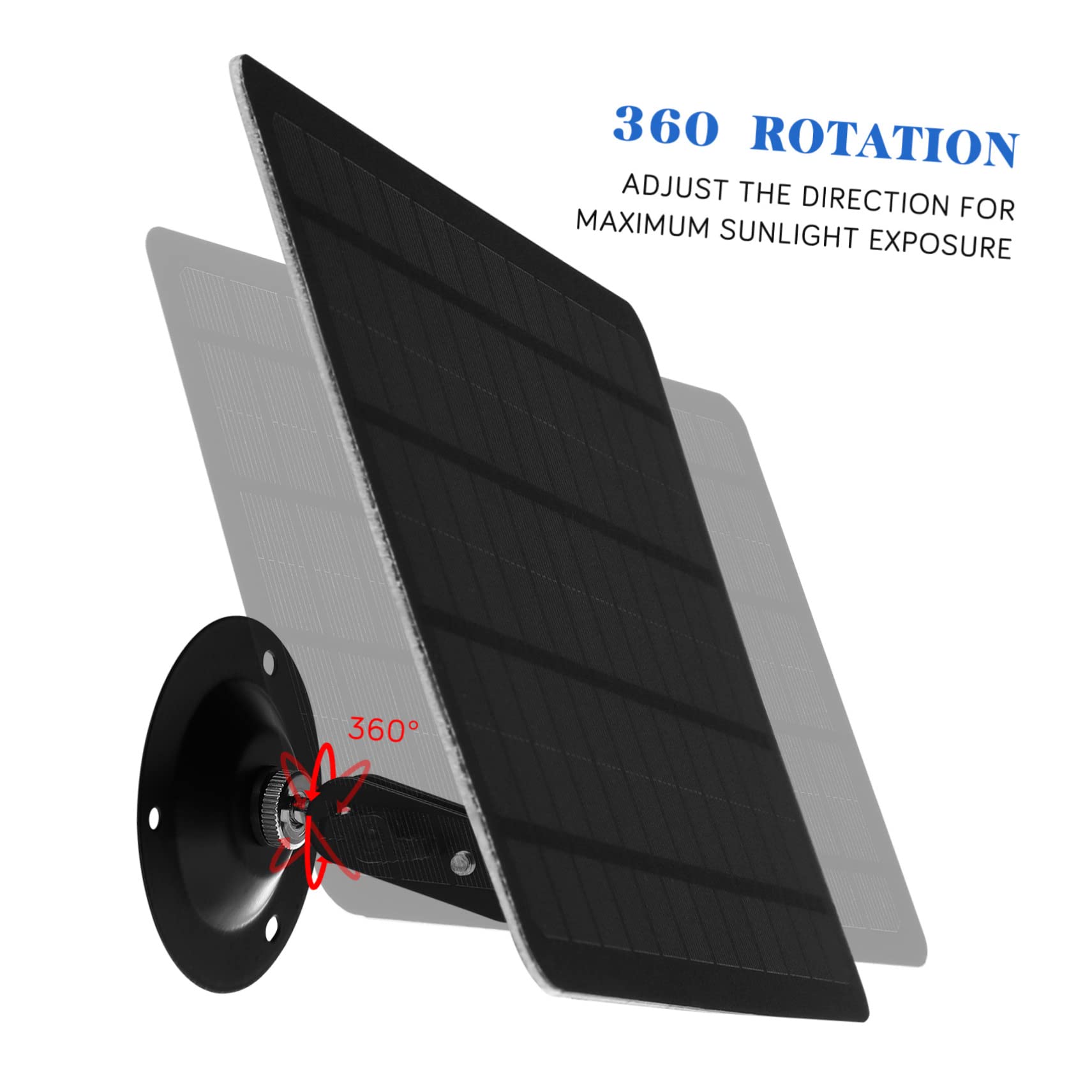 20W Monocrystalline Solar Panel - Portable Solar Charger for Outdoor Cameras, Security Devices & USB Power - Perfect for Camping, Hiking & Emergency Power Supply