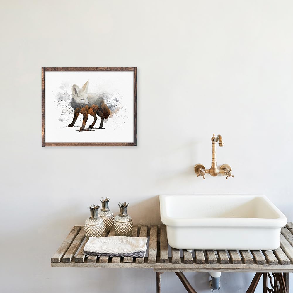 Double Exposure Fennec Fox Art Print - 8x10