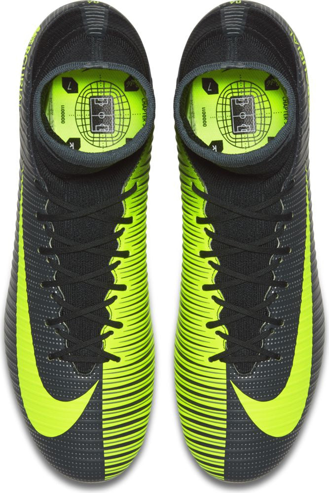 Nike Mercurial Veloce III Dynamic Fit CR7 FG Soccer Cleats - Seaweed/Volt - Lightweight Football Boots for Speed & Agility - Perfect for Turf & Firm Ground Soccer Matches