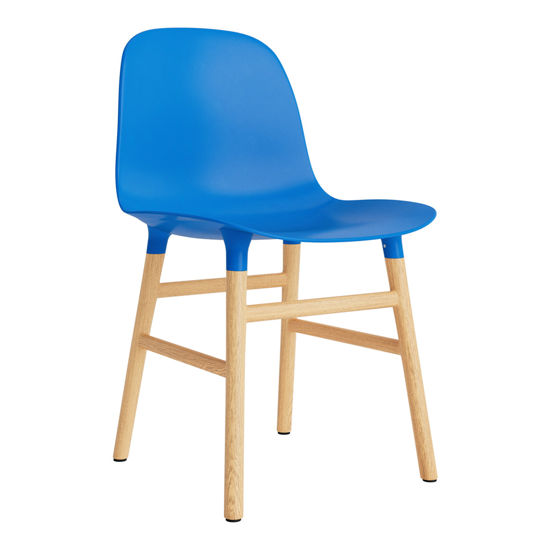 Modern Form Chair with Sturdy Wooden Legs - Perfect for Dining Room, Office, or Living Room Decor