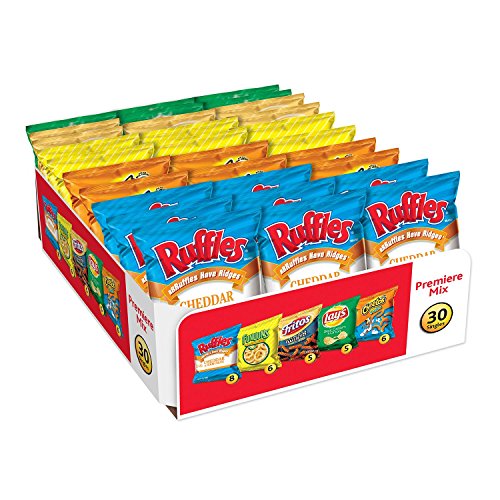 Frito-Lay Premiere Mix Chips and Snacks Variety Pack - 30 Count (Pack of 6) | Party Snacks, Office Treats & Family Movie Night