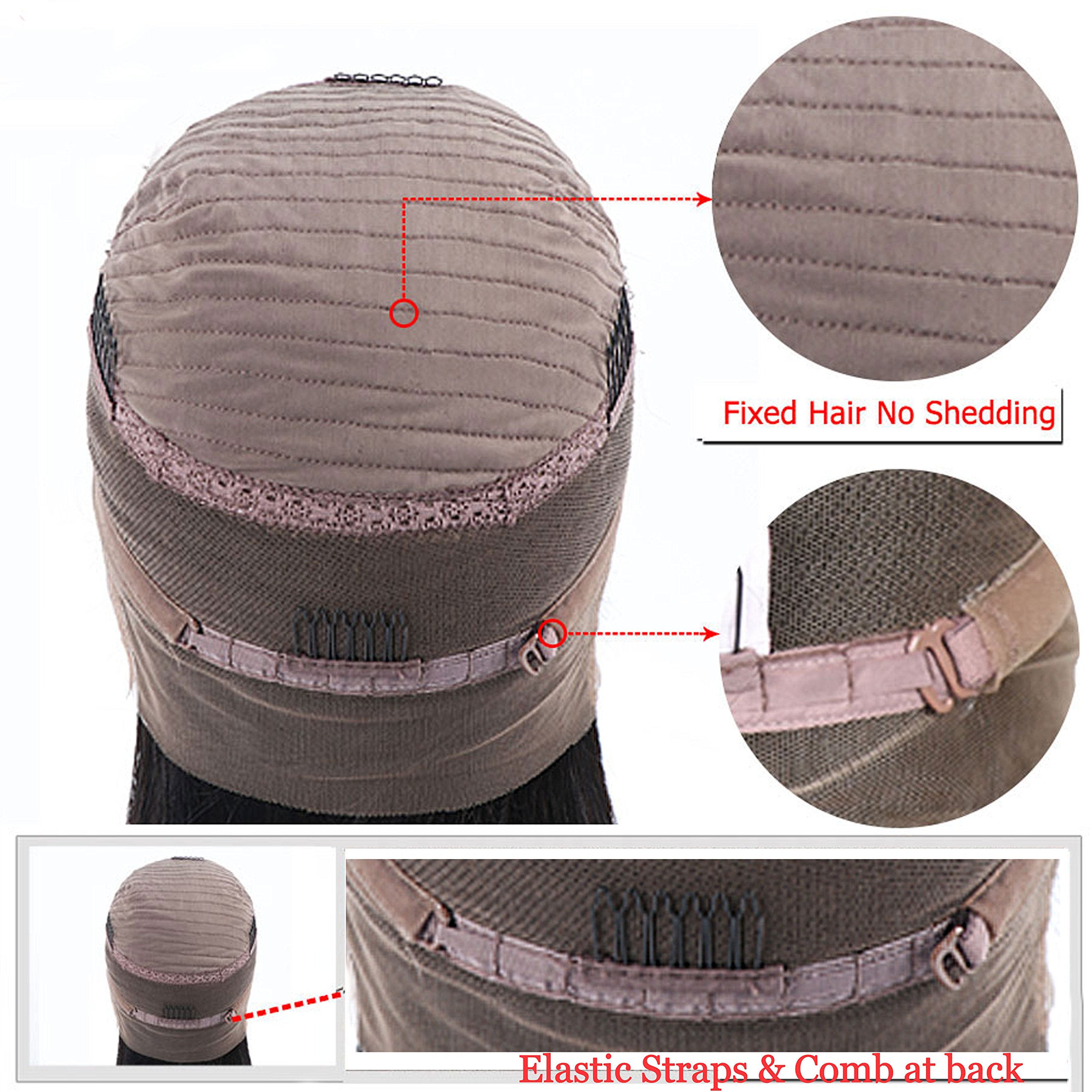 360 Lace Wigs for Women - 180% Density Virgin Brazilian Hair Short Bob Wig - 8A Grade Full Lace Front Human Hair Wig (18 Inch) - Perfect for Daily Wear, Parties & Cosplay