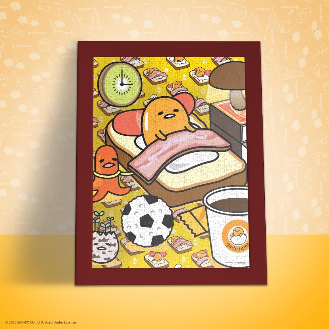 Gudetama 'Work from Bed' 1000-Piece Jigsaw Puzzle | Officially Licensed Sanrio Collectible Anime Puzzle Art | Perfect for Relaxation, Gifts & Home Decor