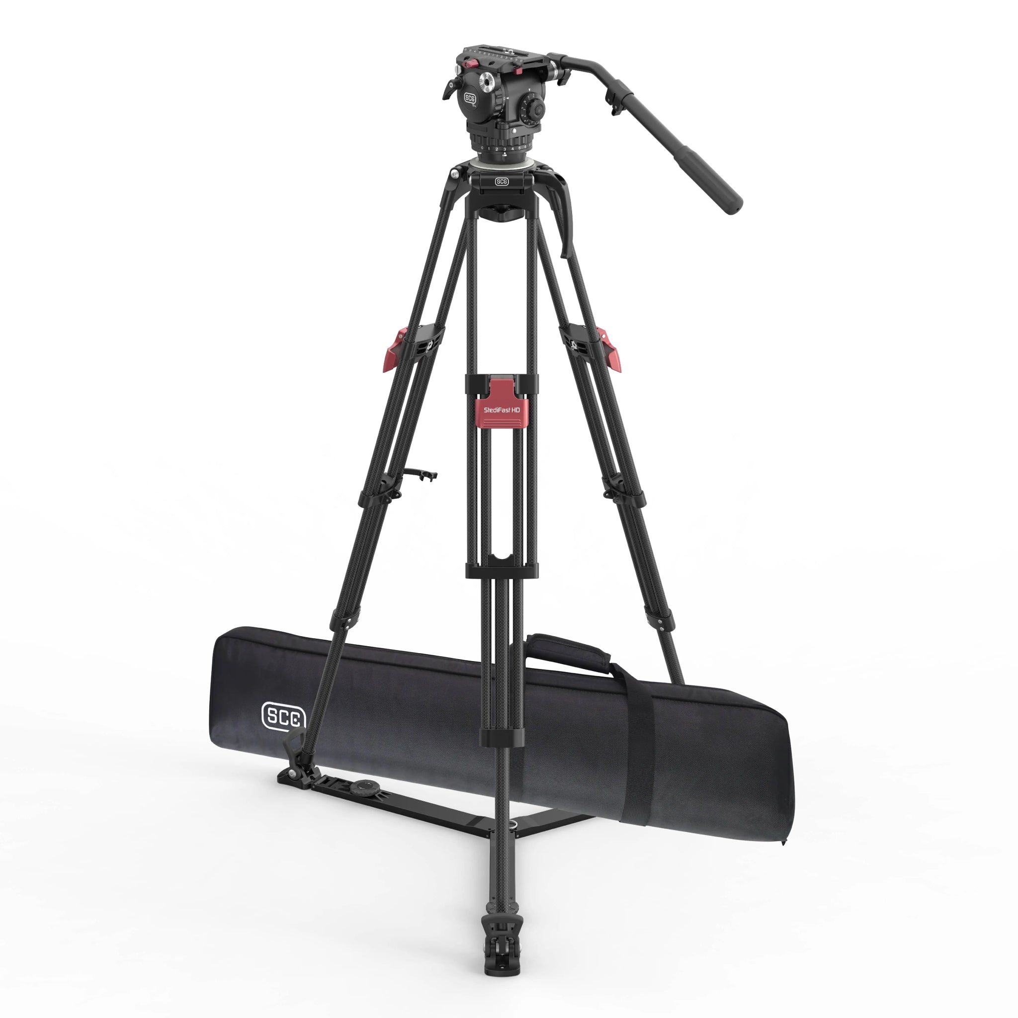 SCG T8 G2 StediFast HD Professional Tripod System - Lightweight Aluminum Camera Stand for DSLR, Mirrorless & Video Cameras - Perfect for Photography, Videography & Live Streaming
